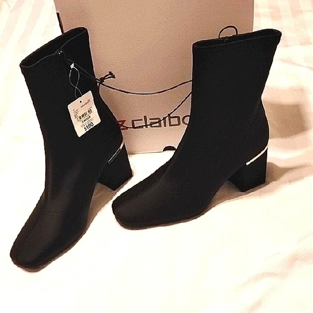 Liz Claiborne Wonderful Black Ankle Boots, Size: 10 M